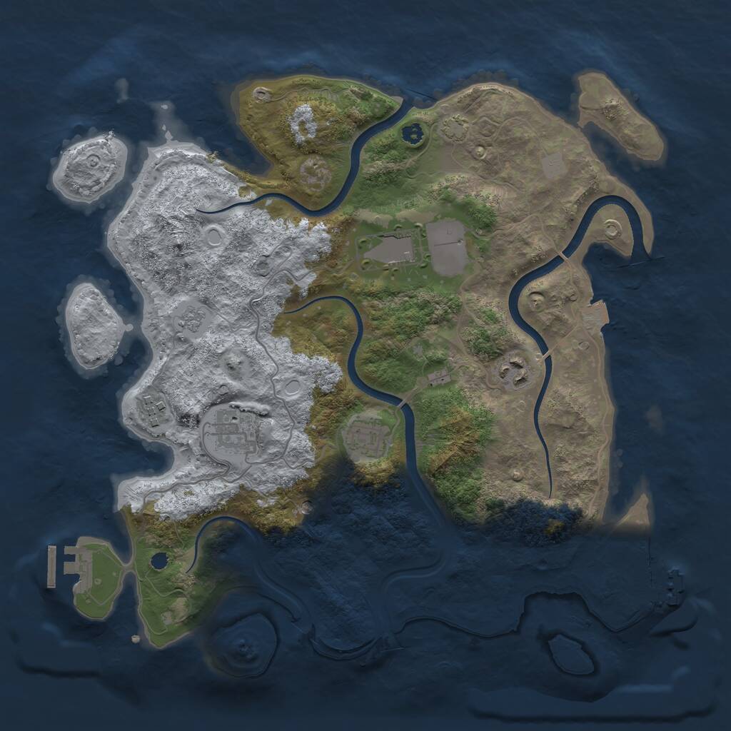 Rust Map: Procedural Map, Size: 3500, Seed: 20221117, 11 Monuments