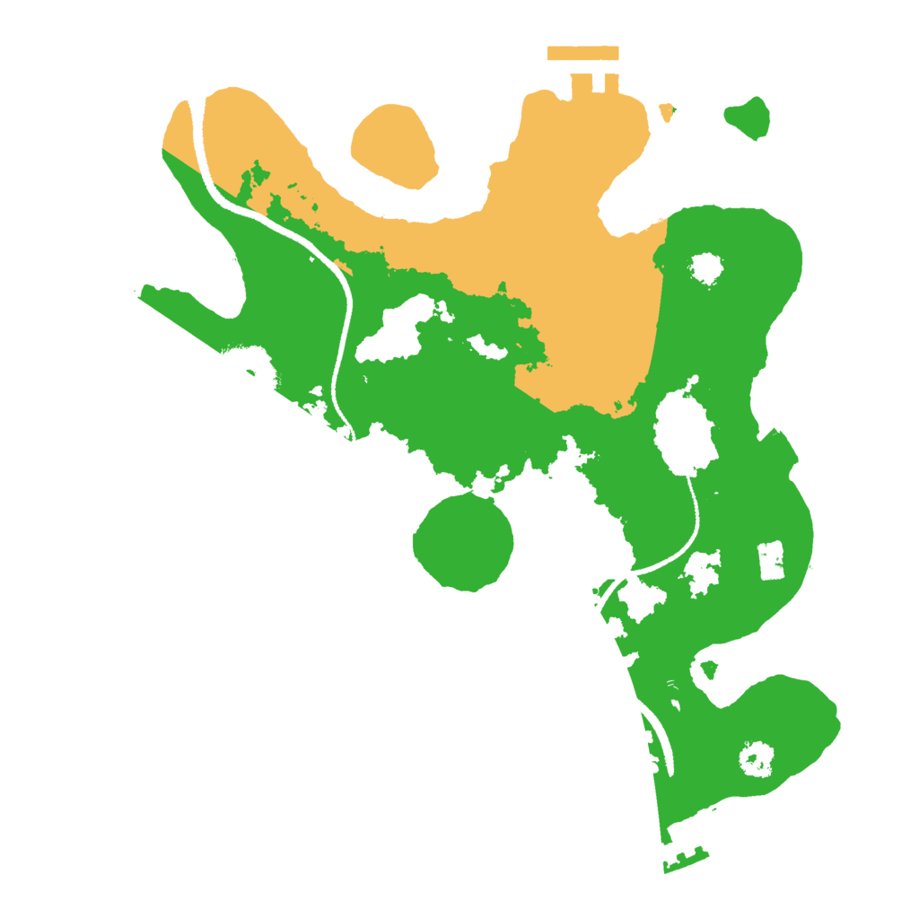 Biome Rust Map: Procedural Map, Size: 2600, Seed: 249921089