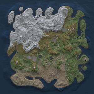 Thumbnail Rust Map: Procedural Map, Size: 4500, Seed: 869311563, 20 Monuments