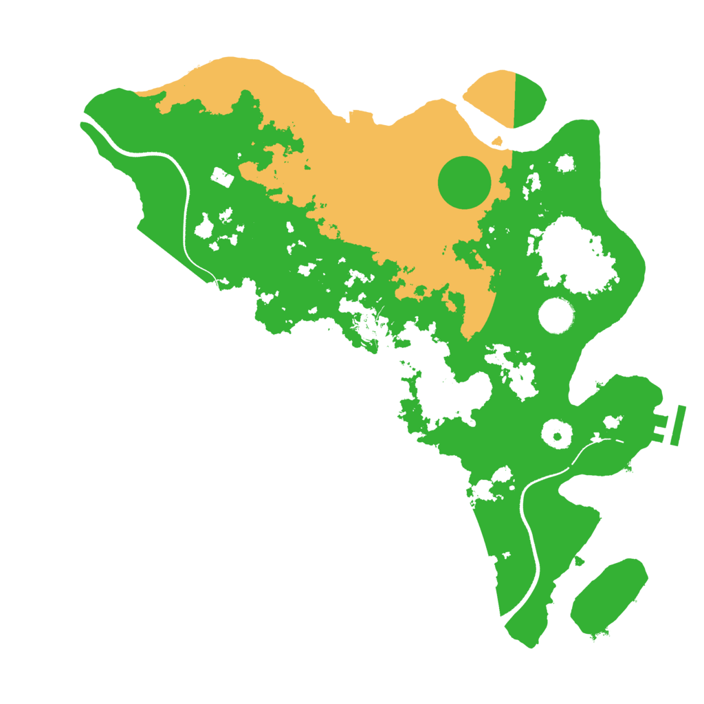 Biome Rust Map: Procedural Map, Size: 3500, Seed: 18160009