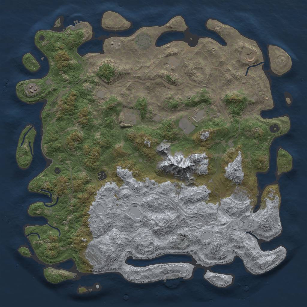 Rust Map: Procedural Map, Size: 5000, Seed: 6362159, 19 Monuments