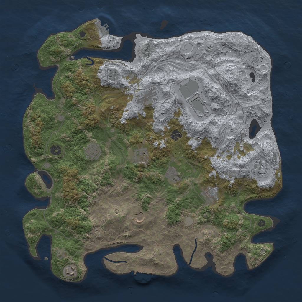 Rust Map: Procedural Map, Size: 4250, Seed: 1765882693, 20 Monuments