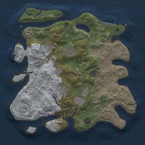 Thumbnail Rust Map: Procedural Map, Size: 3500, Seed: 14579002, 18 Monuments