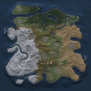 Thumbnail Rust Map: Procedural Map, Size: 3500, Seed: 14579002, 18 Monuments