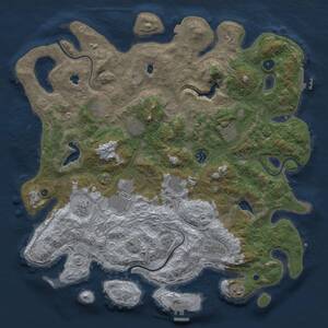 Thumbnail Rust Map: Procedural Map, Size: 4500, Seed: 1414204789, 16 Monuments