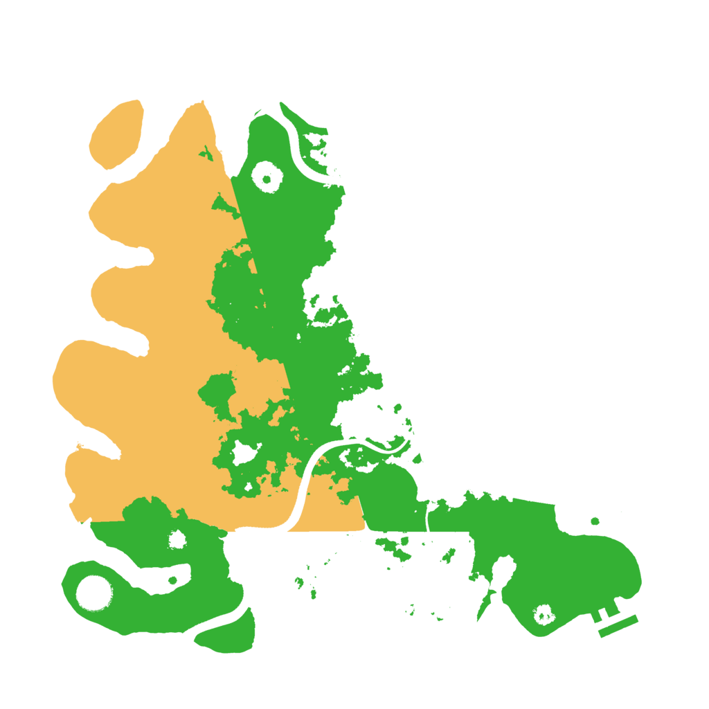 Biome Rust Map: Procedural Map, Size: 3500, Seed: 91993315