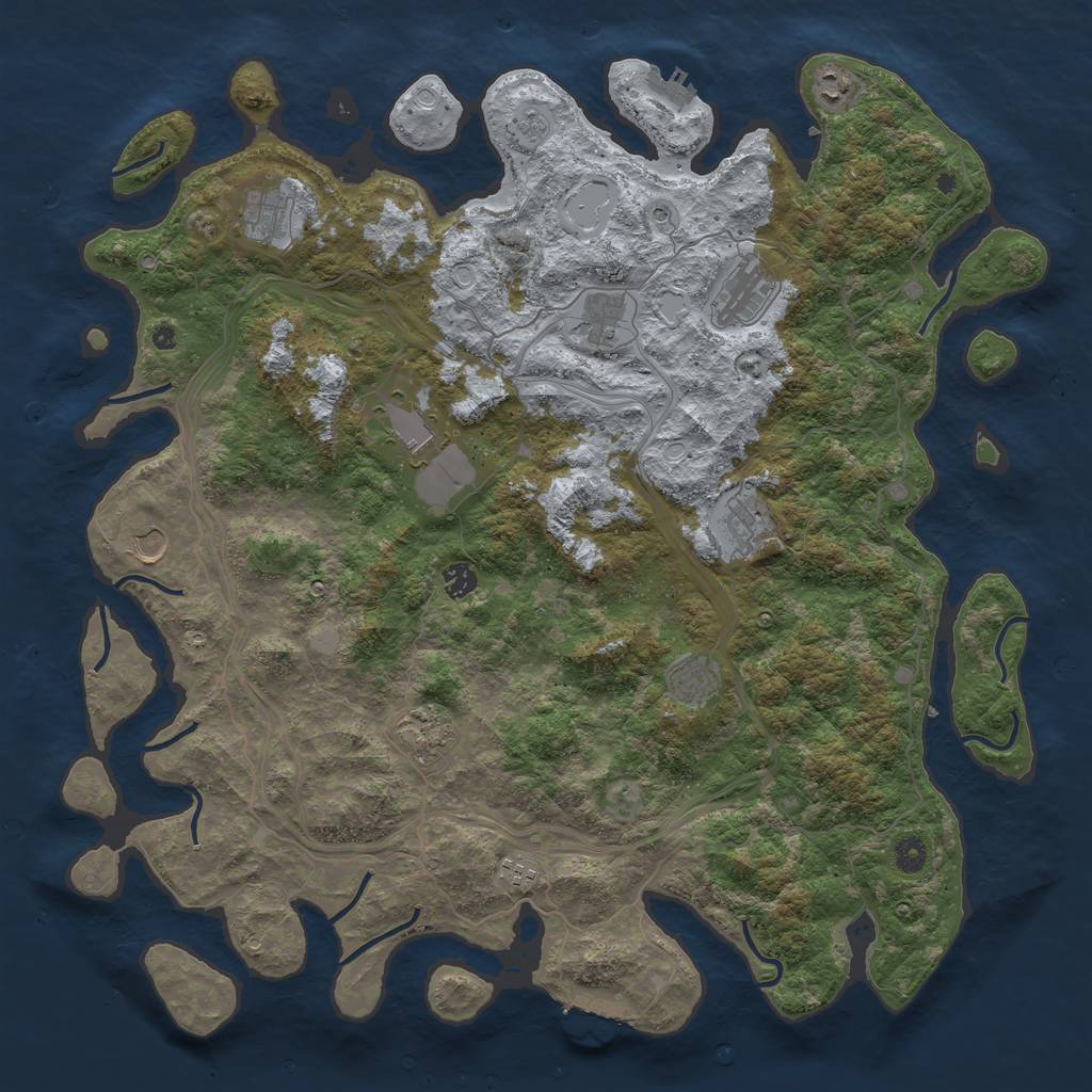 Rust Map: Procedural Map, Size: 4700, Seed: 994816, 20 Monuments