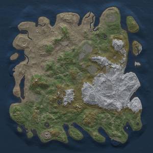 Thumbnail Rust Map: Procedural Map, Size: 4250, Seed: 205346169, 19 Monuments