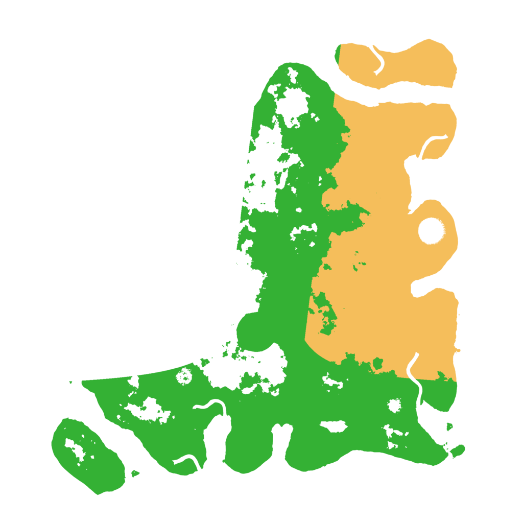 Biome Rust Map: Procedural Map, Size: 3500, Seed: 43340733