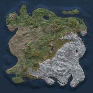 Thumbnail Rust Map: Procedural Map, Size: 4000, Seed: 454, 17 Monuments