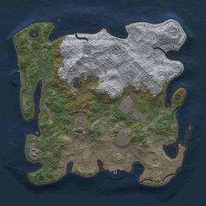 Thumbnail Rust Map: Procedural Map, Size: 3500, Seed: 6969420, 17 Monuments