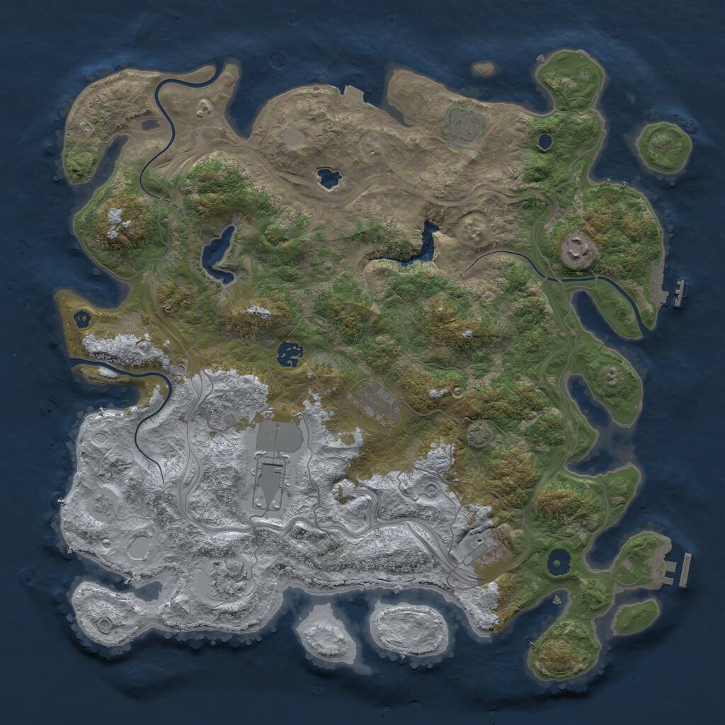 Rust Map: Procedural Map, Size: 4250, Seed: 877171233, 13 Monuments