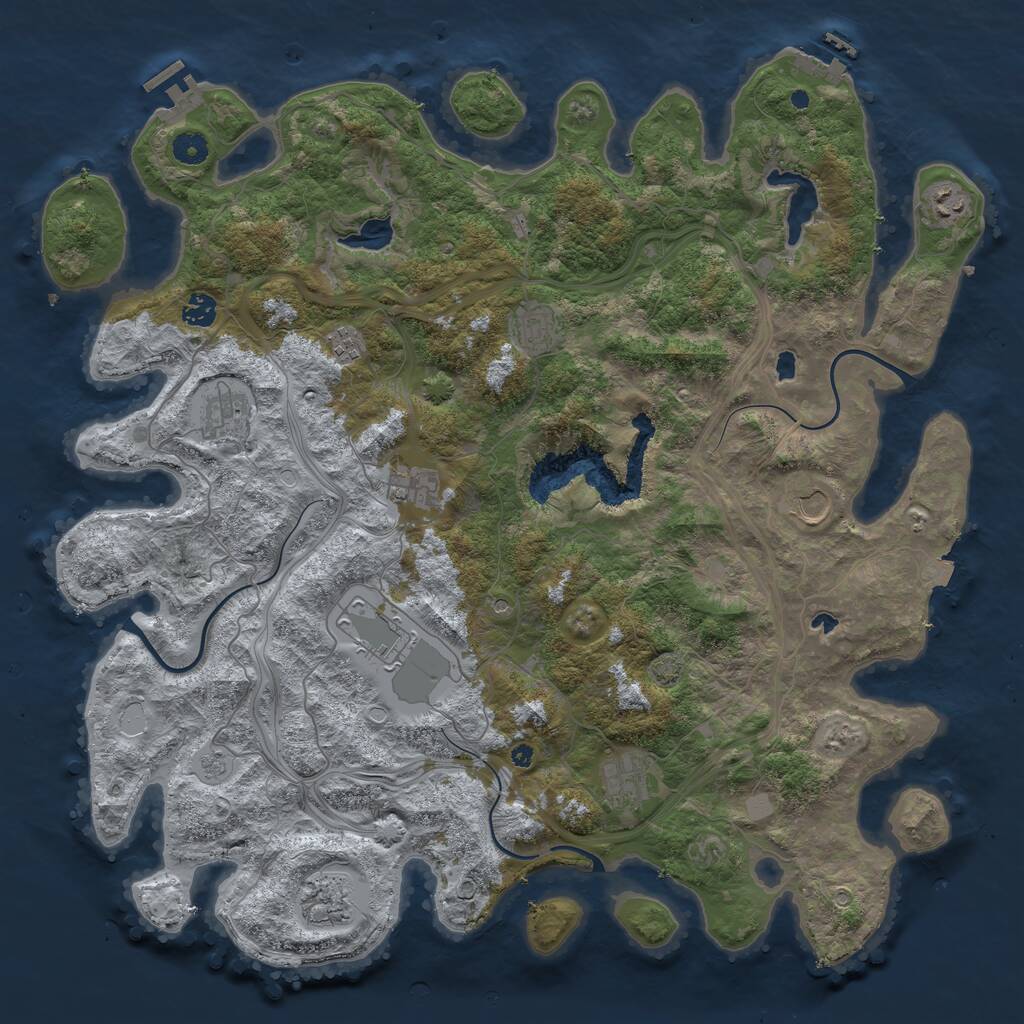 Rust Map: Procedural Map, Size: 4500, Seed: 2018650002, 16 Monuments