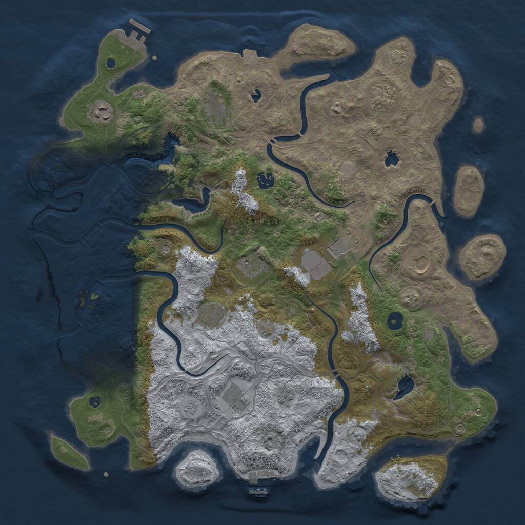 Rust Map: Procedural Map, Size: 4500, Seed: 17112022, 16 Monuments