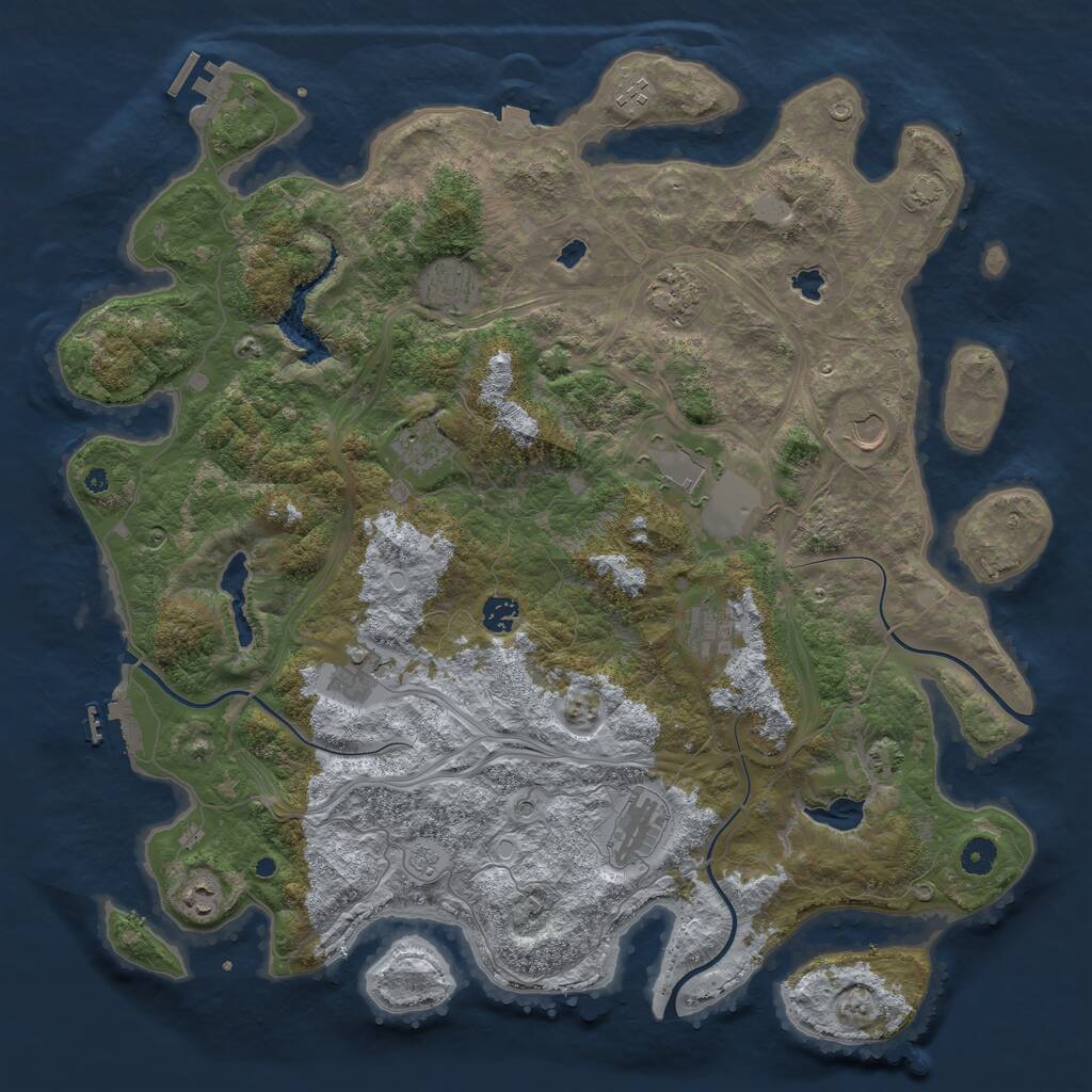 Rust Map: Procedural Map, Size: 4500, Seed: 17112022, 17 Monuments