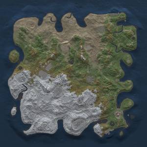 Thumbnail Rust Map: Procedural Map, Size: 4300, Seed: 1891662915, 20 Monuments