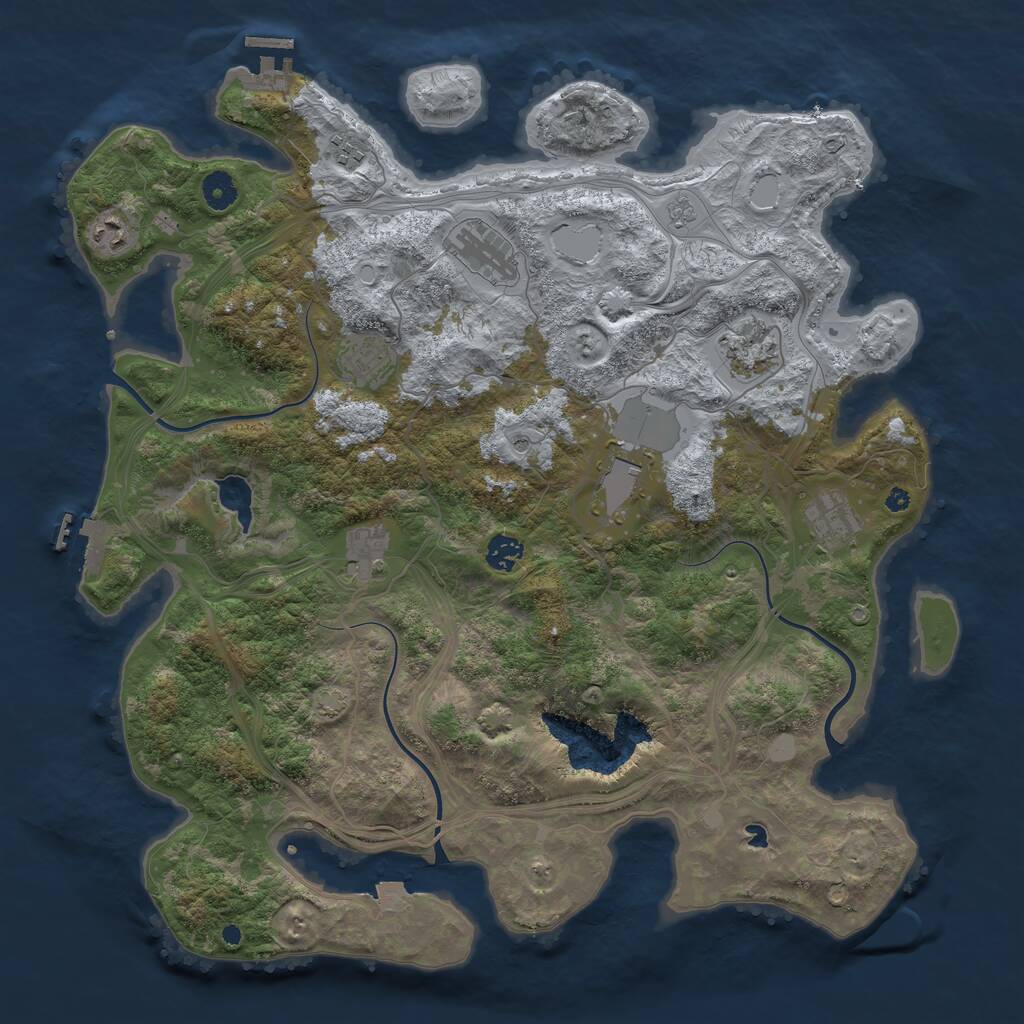 Rust Map: Procedural Map, Size: 4250, Seed: 326294771, 15 Monuments