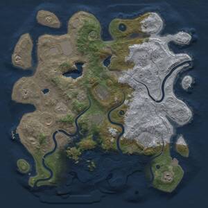 Thumbnail Rust Map: Procedural Map, Size: 4000, Seed: 1941855152, 14 Monuments