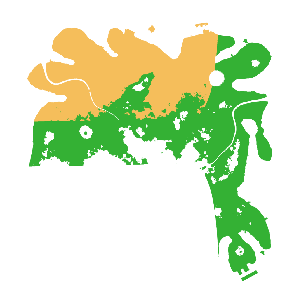 Biome Rust Map: Procedural Map, Size: 3500, Seed: 76370