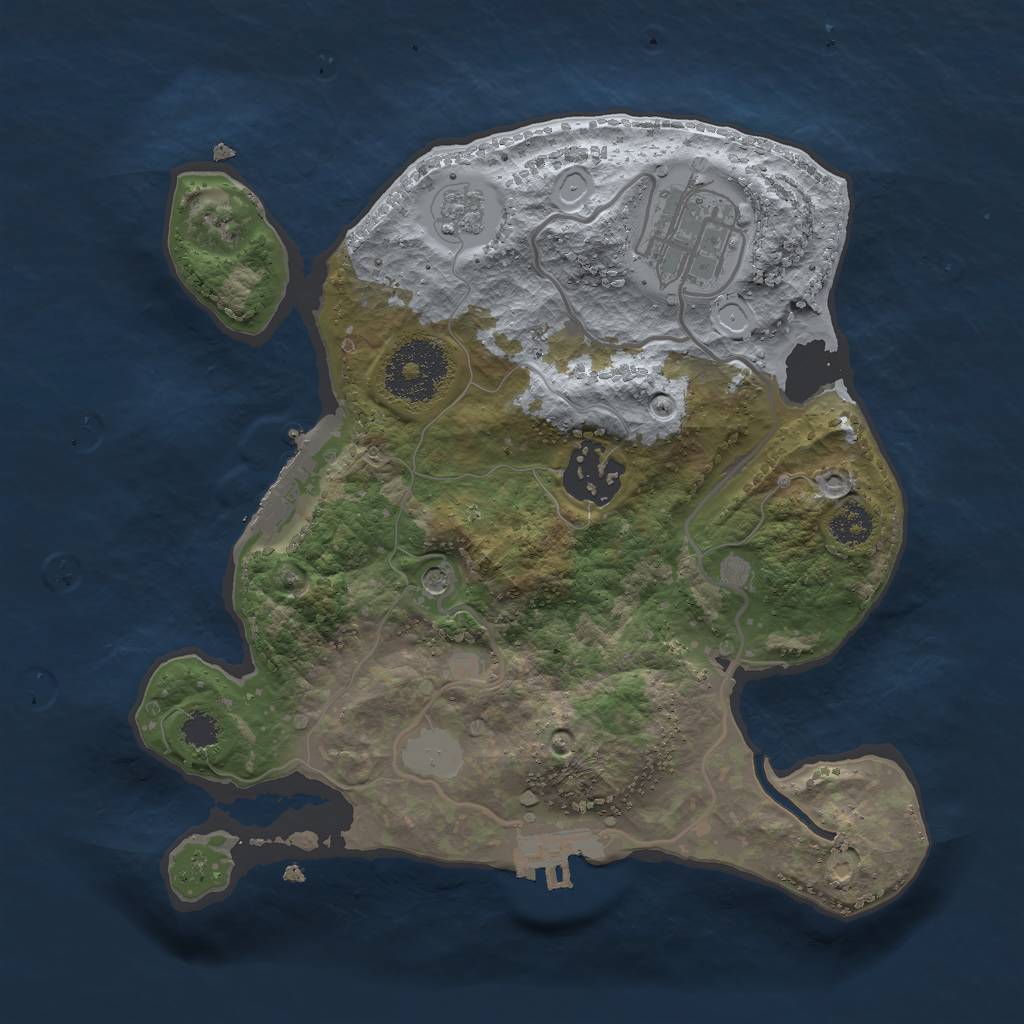 Rust Map: Procedural Map, Size: 2500, Seed: 93739, 11 Monuments