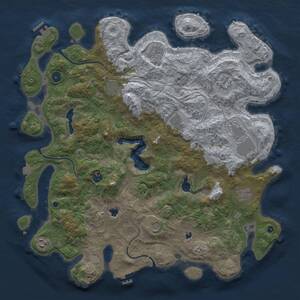 Thumbnail Rust Map: Procedural Map, Size: 4500, Seed: 1584364448, 16 Monuments