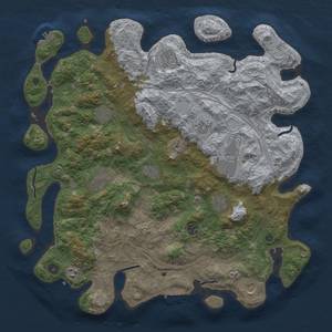 Thumbnail Rust Map: Procedural Map, Size: 4500, Seed: 1584364448, 20 Monuments