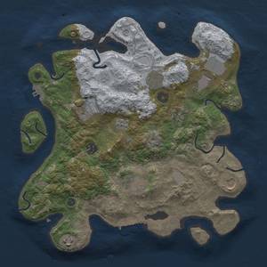 Thumbnail Rust Map: Procedural Map, Size: 3500, Seed: 1895732887, 18 Monuments