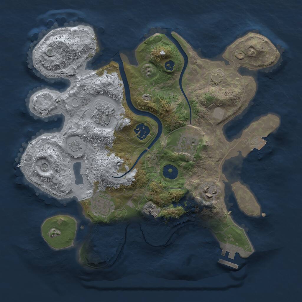 Rust Map: Procedural Map, Size: 3000, Seed: 2025052478, 11 Monuments