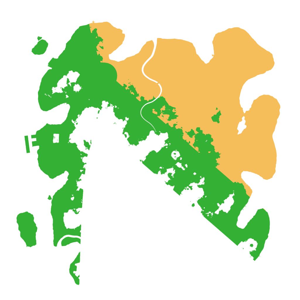 Biome Rust Map: Procedural Map, Size: 3500, Seed: 245124