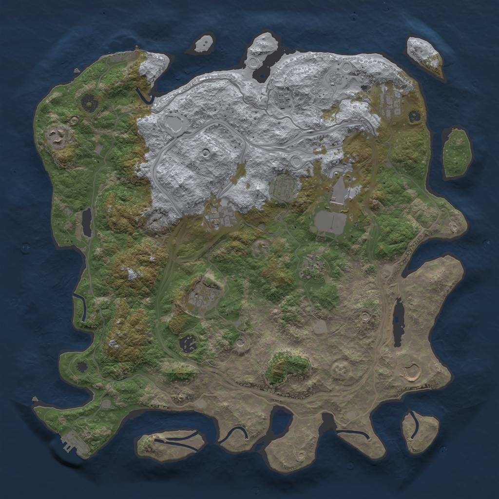 Rust Map: Procedural Map, Size: 4250, Seed: 1236969420, 19 Monuments