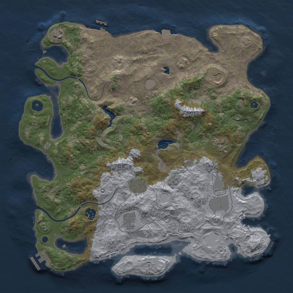 Rust Map: Procedural Map, Size: 4000, Seed: 265269164, 14 Monuments
