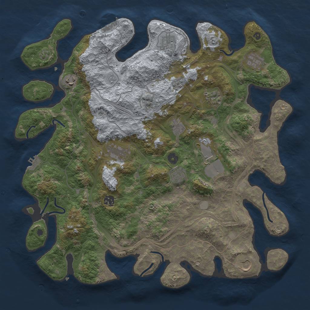 Rust Map: Procedural Map, Size: 4250, Seed: 856087532, 20 Monuments