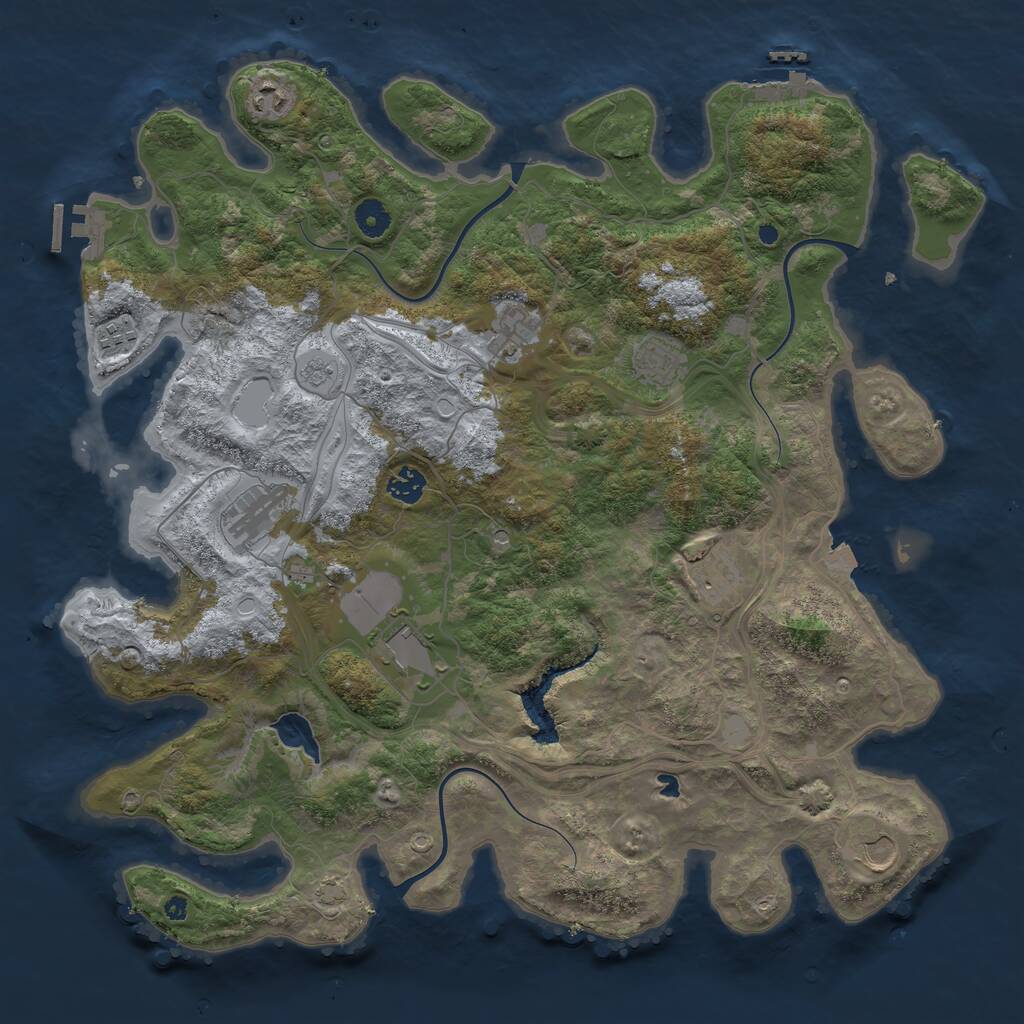 Rust Map: Procedural Map, Size: 4250, Seed: 74114044, 15 Monuments