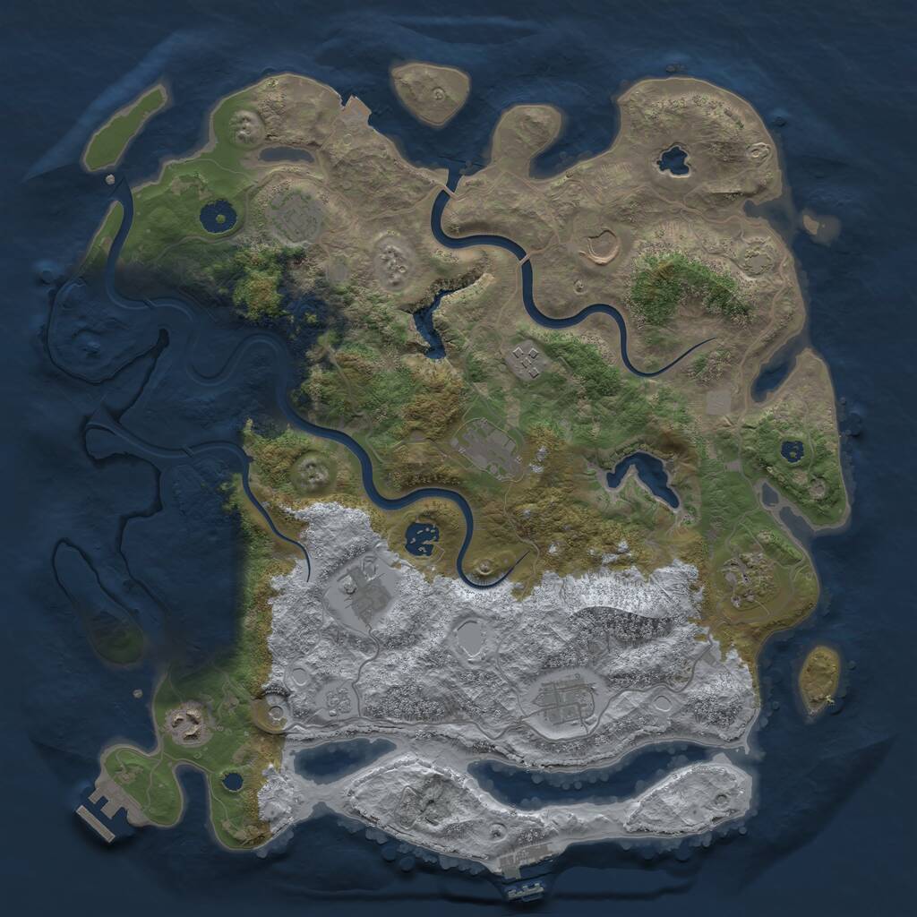 Rust Map: Procedural Map, Size: 4000, Seed: 171, 15 Monuments