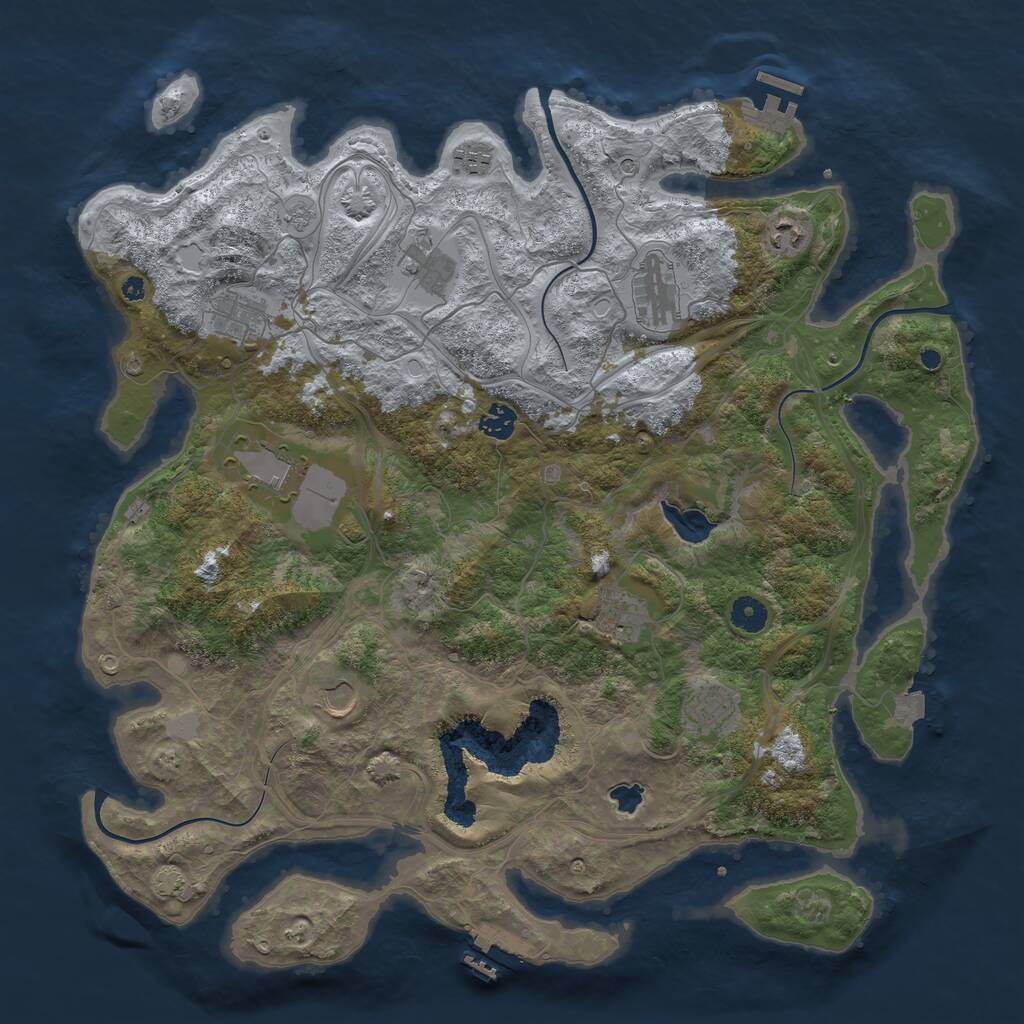 Rust Map: Procedural Map, Size: 4300, Seed: 112, 16 Monuments