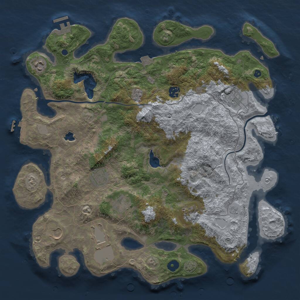 Rust Map: Procedural Map, Size: 4000, Seed: 1726576782, 15 Monuments