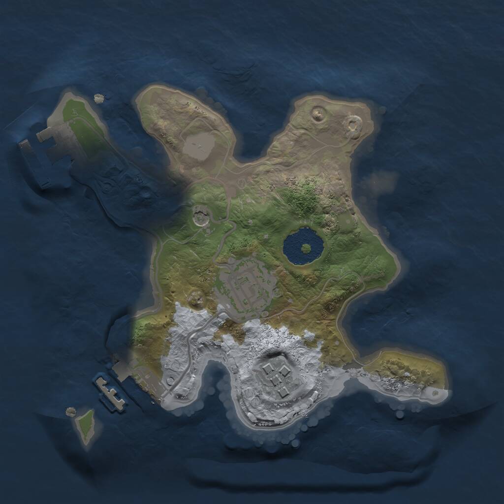 Rust Map: Procedural Map, Size: 2000, Seed: 171, 6 Monuments