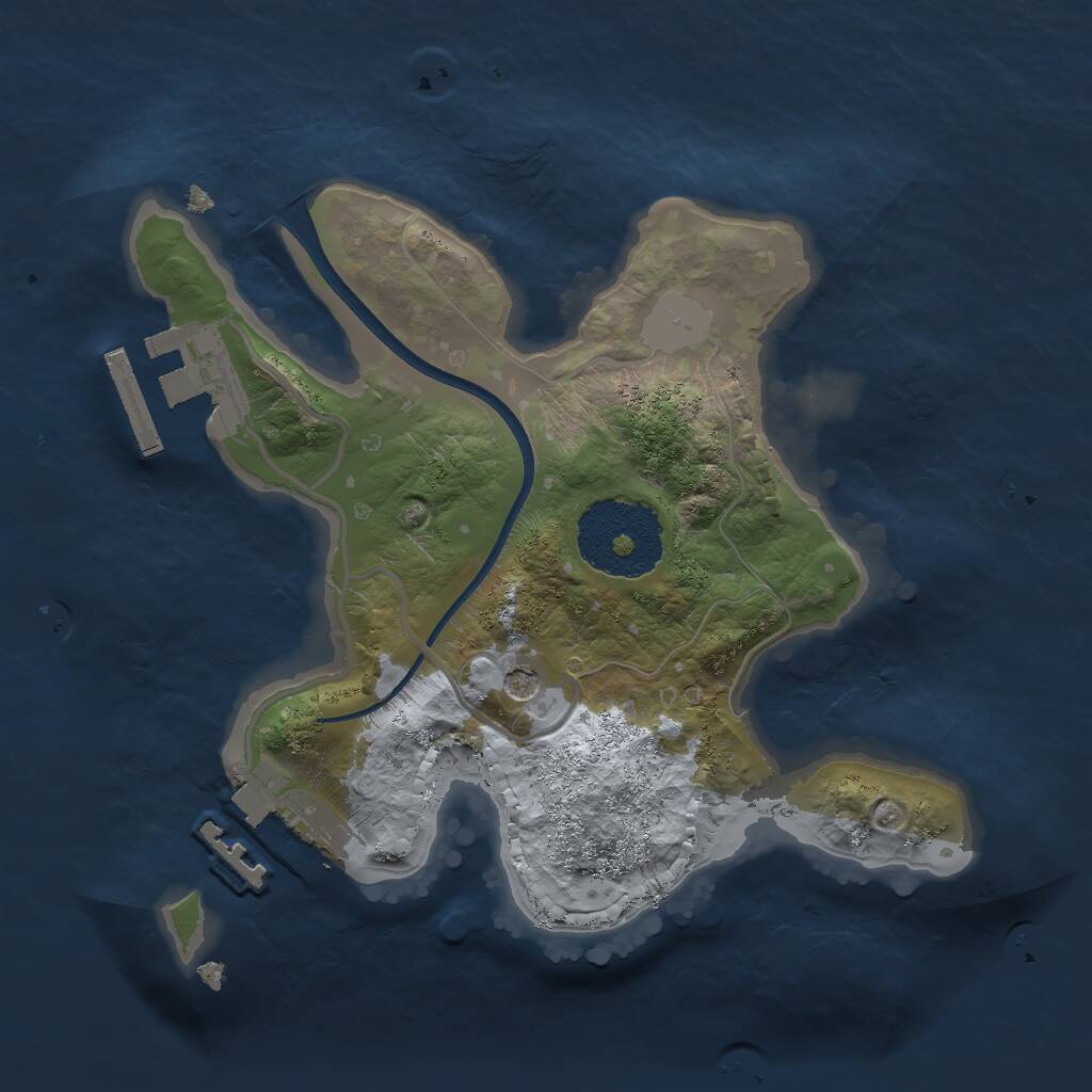 Rust Map: Procedural Map, Size: 2000, Seed: 171, 4 Monuments