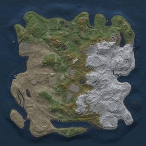 Thumbnail Rust Map: Procedural Map, Size: 4000, Seed: 990209, 18 Monuments