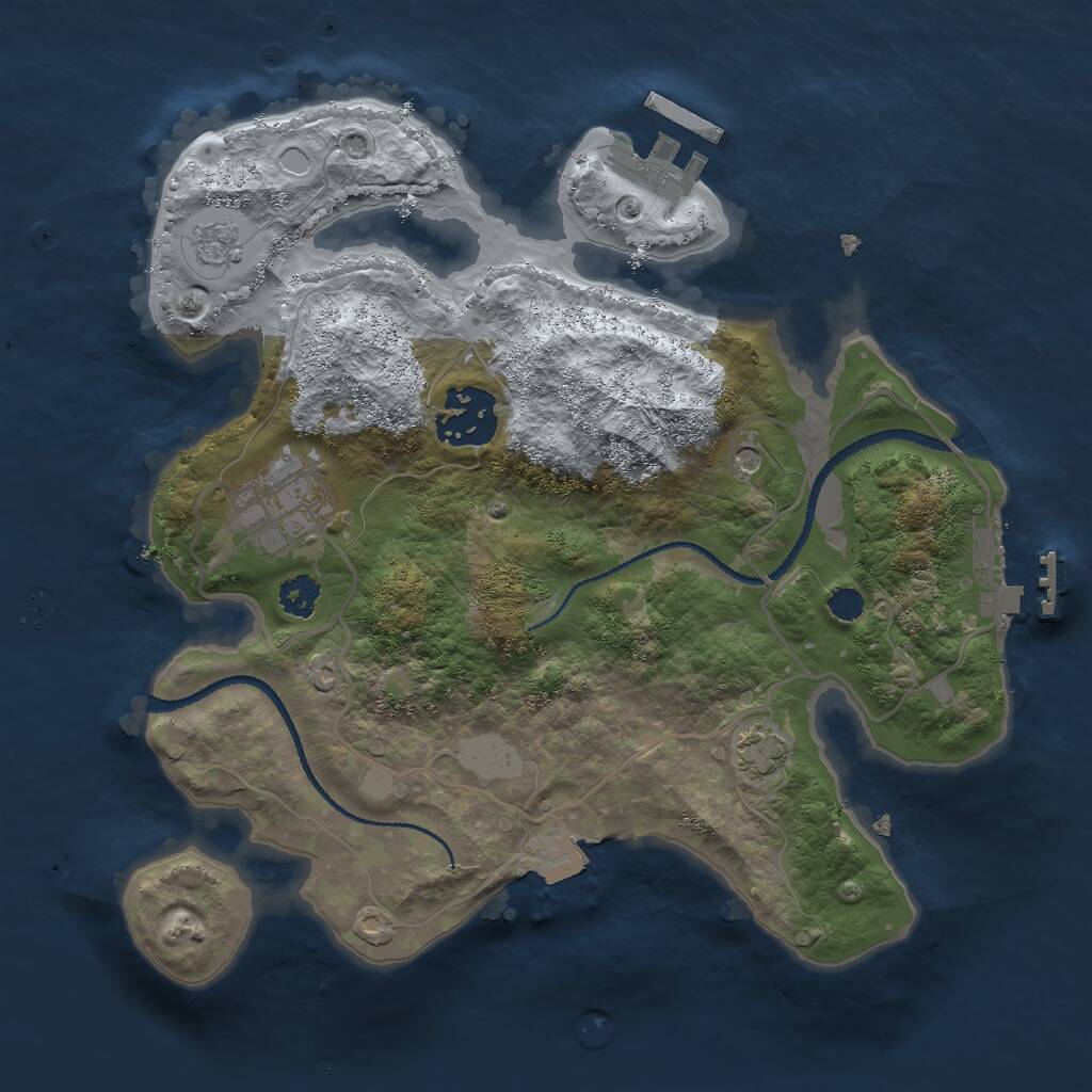 Rust Map: Procedural Map, Size: 2650, Seed: 7834099, 8 Monuments