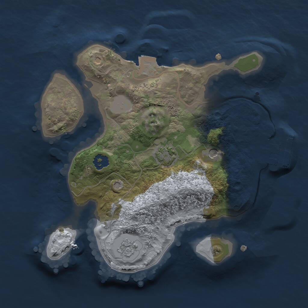 Rust Map: Procedural Map, Size: 2000, Seed: 188, 5 Monuments