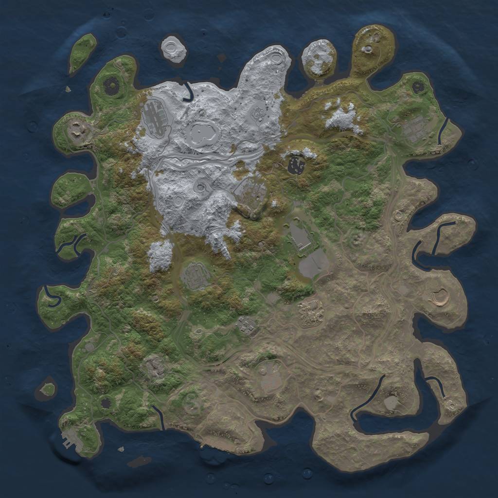Rust Map: Procedural Map, Size: 4250, Seed: 547550045, 20 Monuments