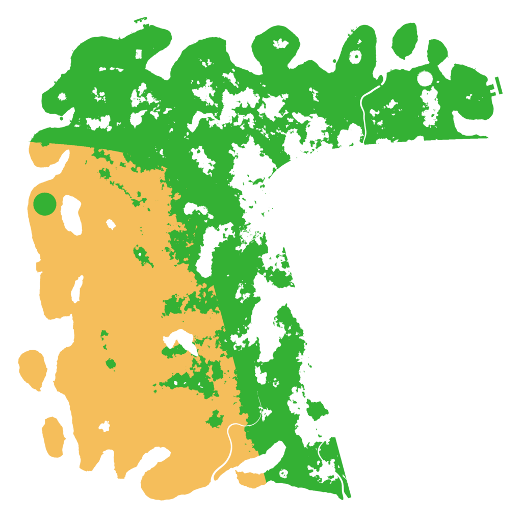 Biome Rust Map: Procedural Map, Size: 6000, Seed: 66600