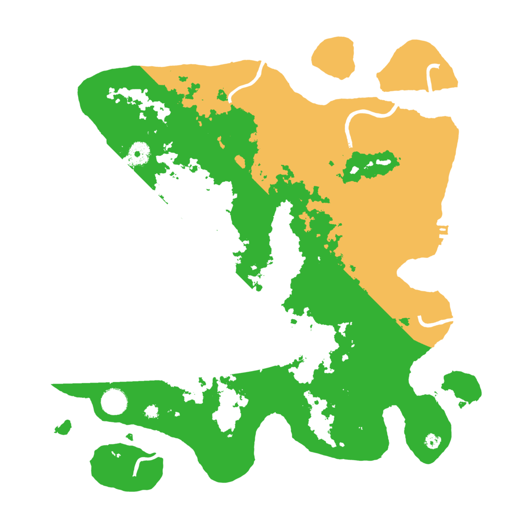 Biome Rust Map: Procedural Map, Size: 3500, Seed: 18303