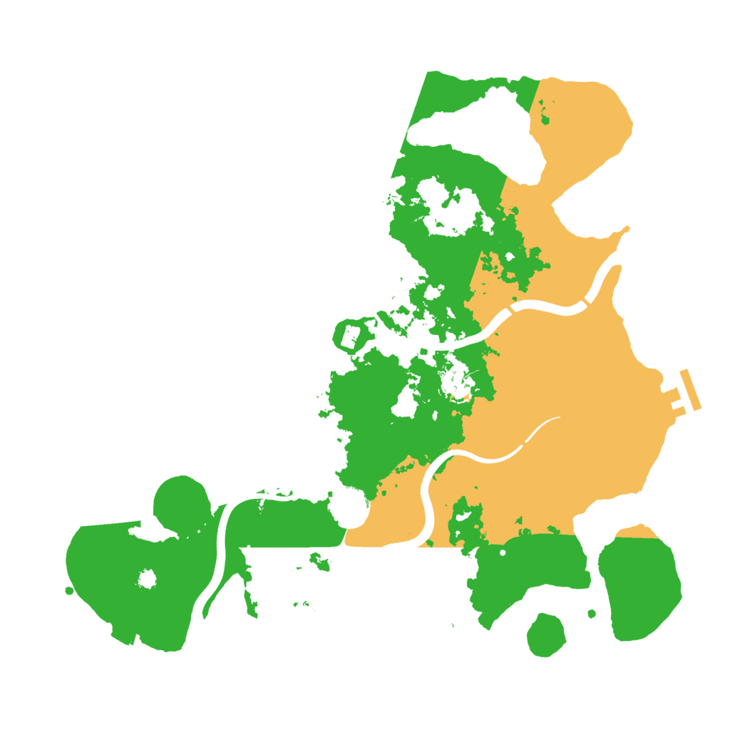 Biome Rust Map: Procedural Map, Size: 3500, Seed: 131231915