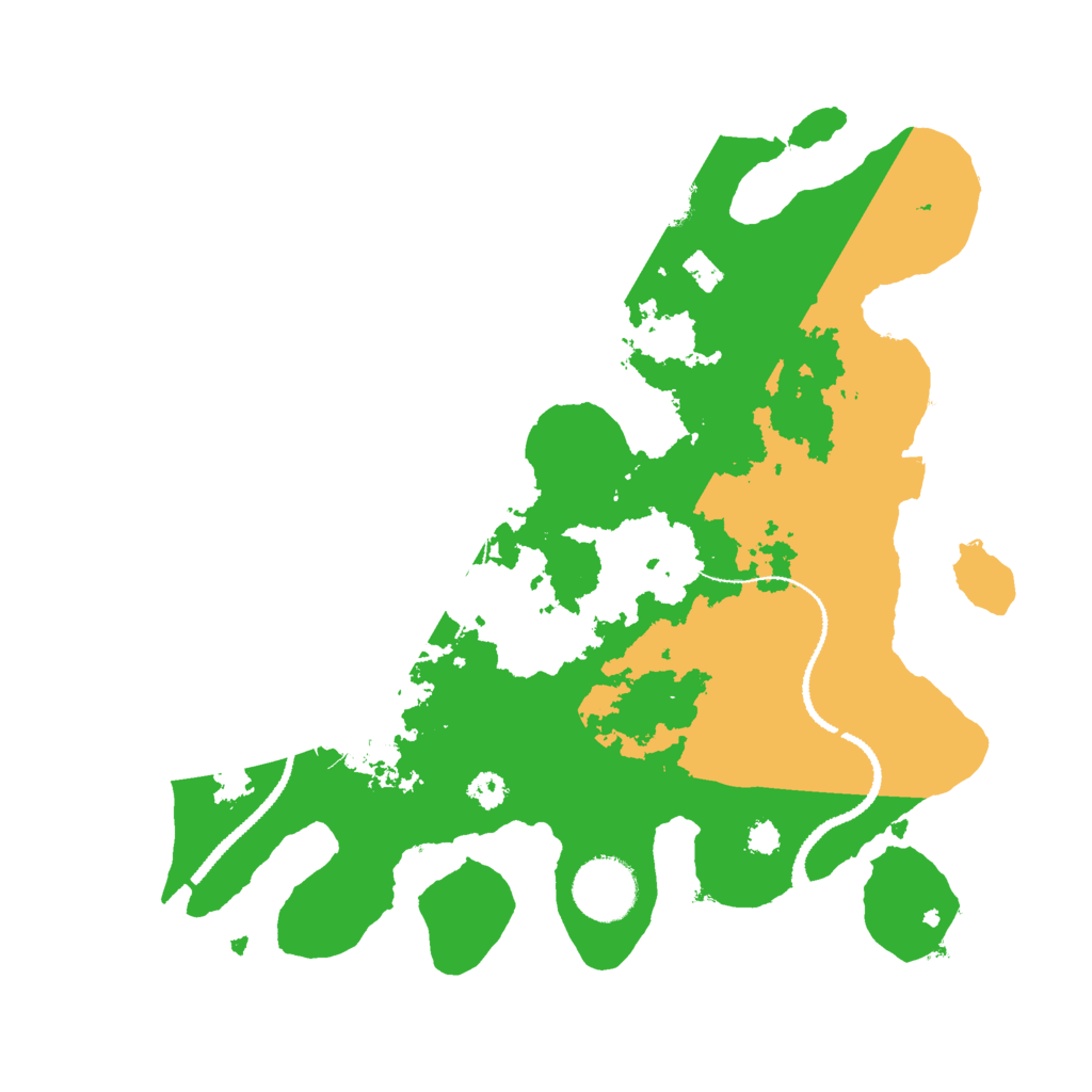 Biome Rust Map: Procedural Map, Size: 3000, Seed: 2077