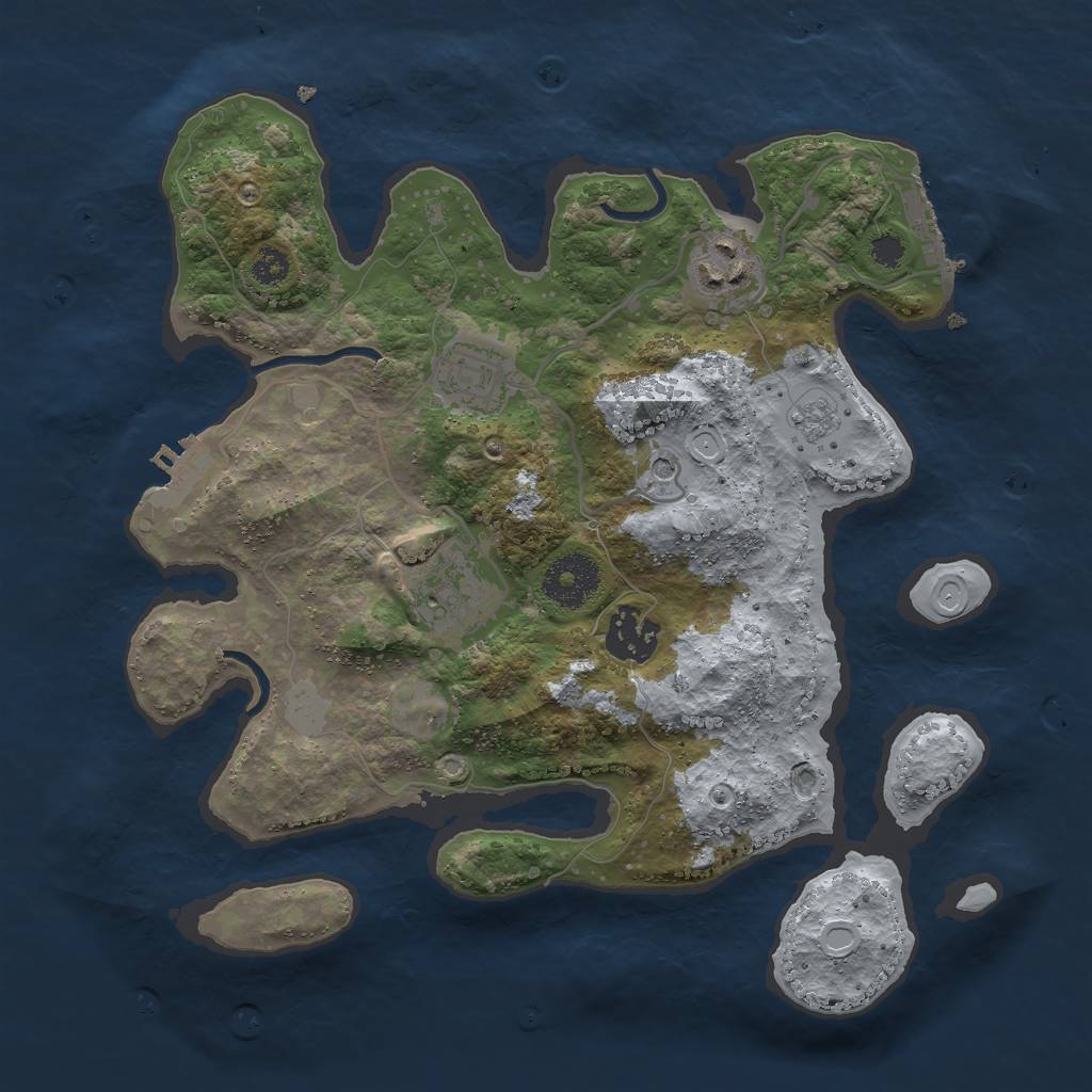 Rust Map: Procedural Map, Size: 3000, Seed: 292, 13 Monuments