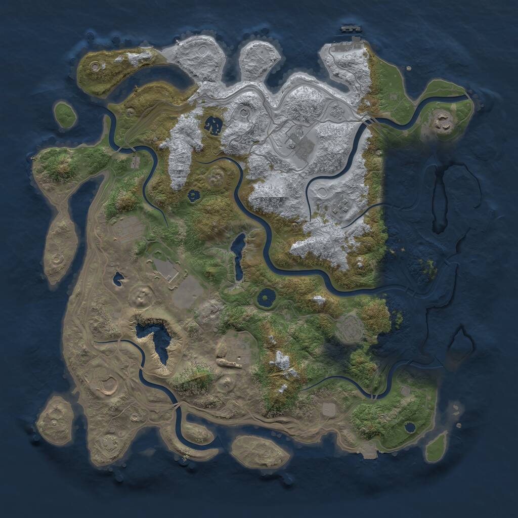 Rust Map: Procedural Map, Size: 4250, Seed: 99398642, 15 Monuments