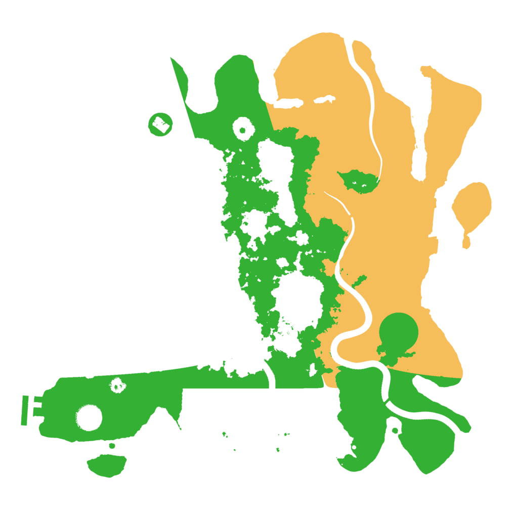 Biome Rust Map: Procedural Map, Size: 3500, Seed: 43213423