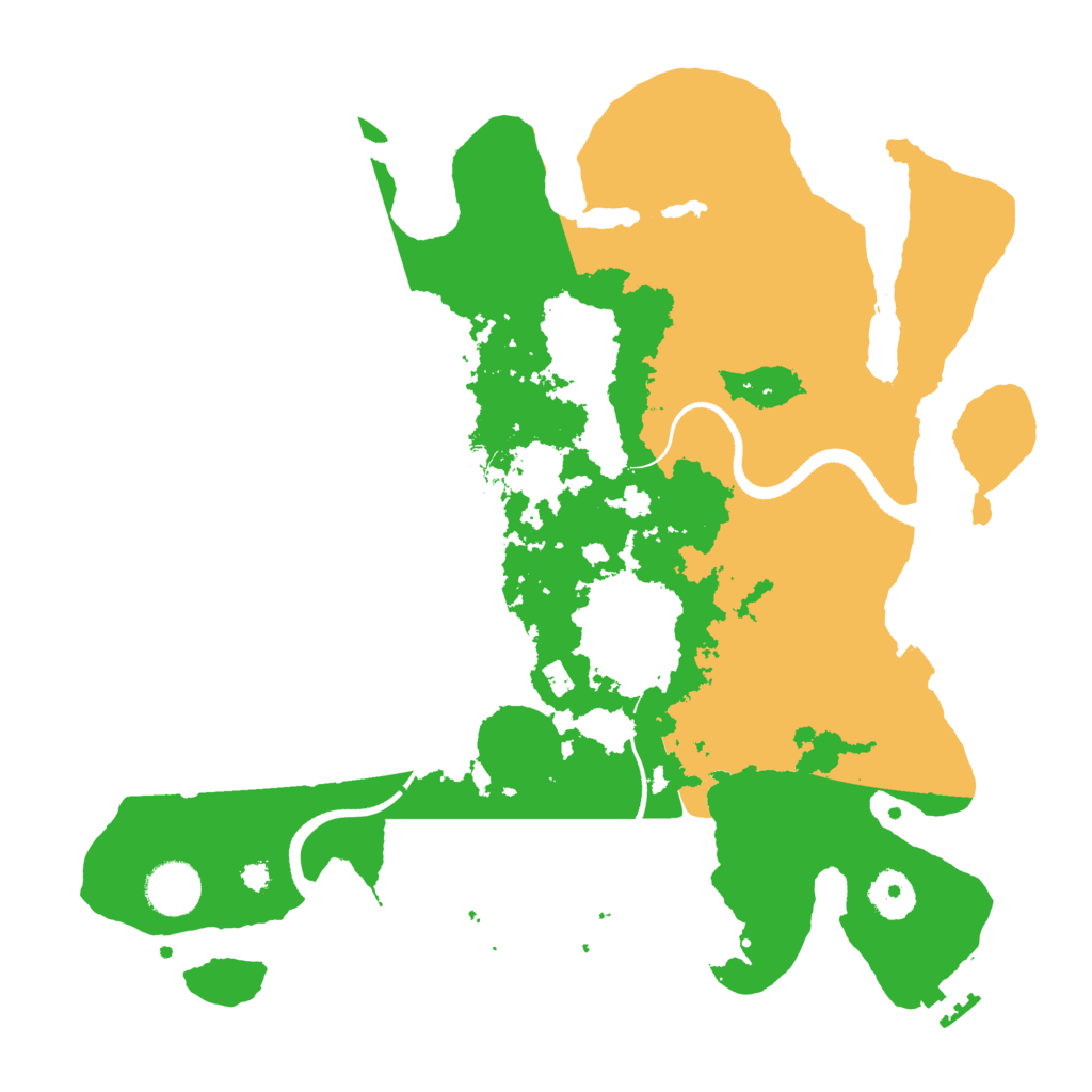 Biome Rust Map: Procedural Map, Size: 3500, Seed: 43213423